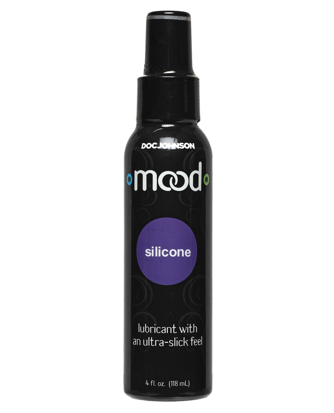 A 4 fl oz bottle of Mood Lube Silicone lubricant, showcasing its sleek design and premium quality for enhanced intimacy.