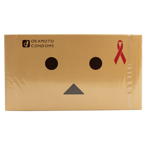 Okamoto Danboard Box 12 condoms in warm pink packaging, showcasing their smooth texture and reliable design.