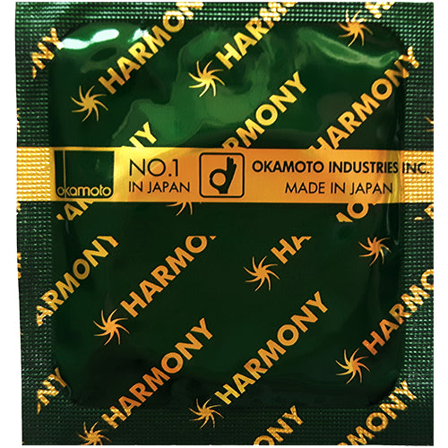 "Harmony condom packaging."