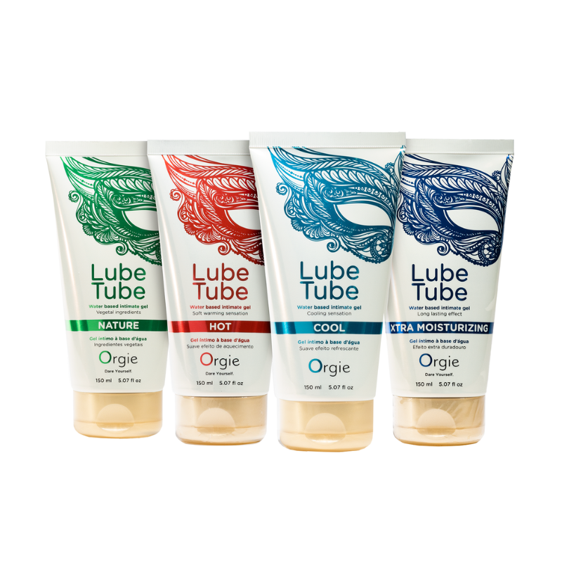 Orgie Lube Tube COOL Intimate Gel 150ml with a sleek design, showcasing its cooling effect and water-based formula.