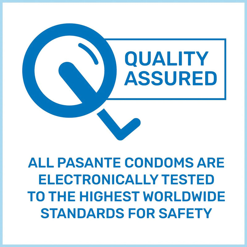 Pasante Internal Box 3 containing three non-latex female condoms, designed for comfort and sensitivity.