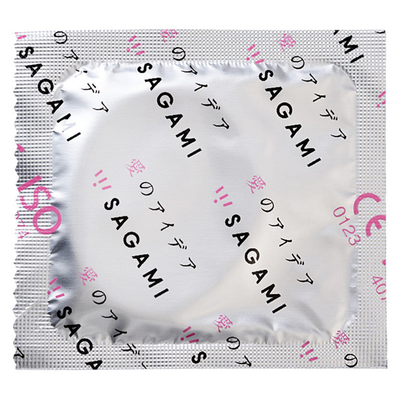 Sagami Squeeze!!! Box 10 condoms featuring a unique 6-level grip design in playful pink color, ideal for enhanced pleasure.