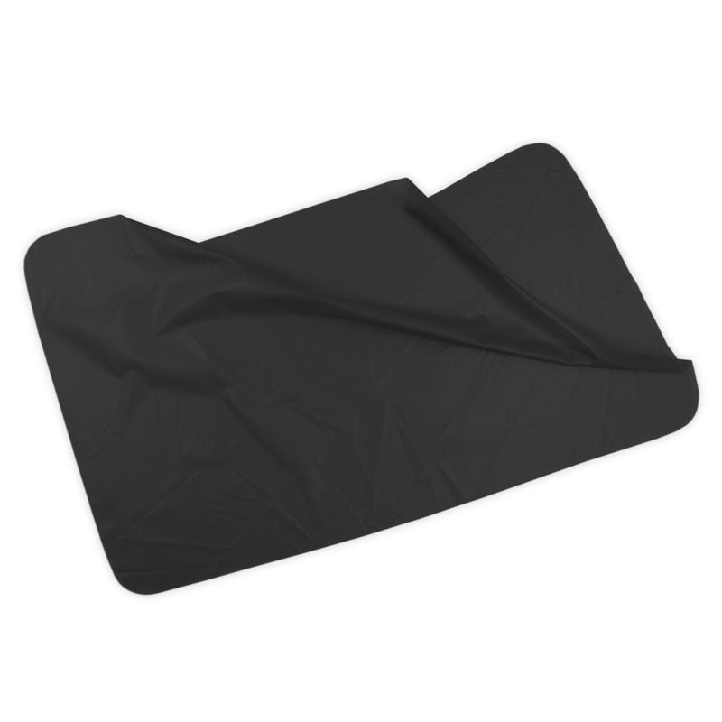 Sheer Glyde Dams in black color with cola scent, showcasing a vegan-friendly dental dam made from natural rubber latex.