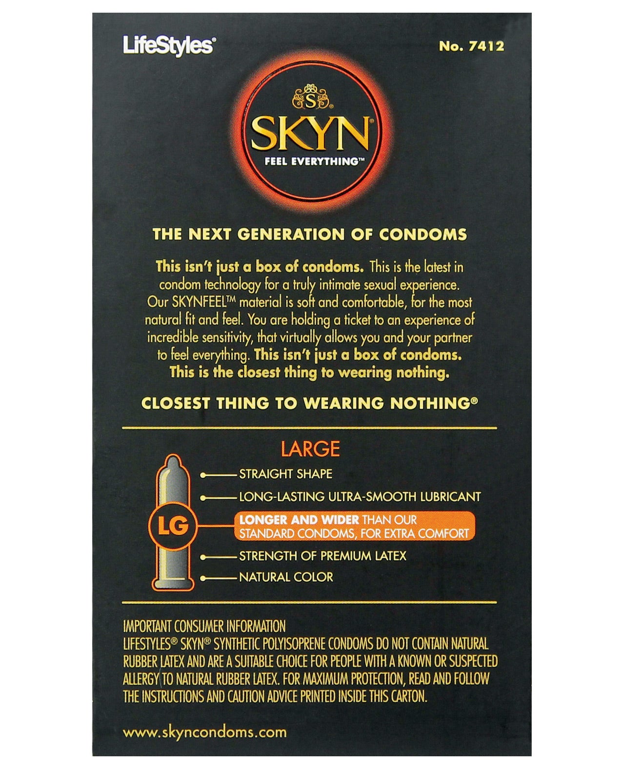 SKYN Elite Large Box 12 featuring premium polyisoprene condoms designed for comfort and sensitivity.