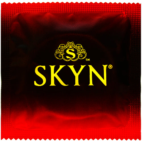 SKYN Intense Feel condoms in packaging, showcasing their ultra-thin design and textured surface for enhanced pleasure.