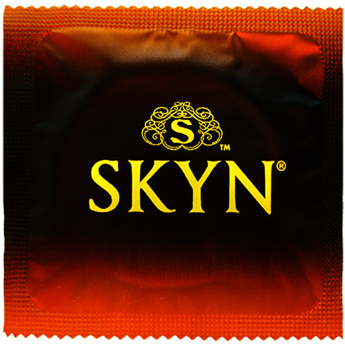 SKYN Large condoms displayed in a sleek packaging, showcasing their premium polyisoprene material and larger size for enhanced comfort.