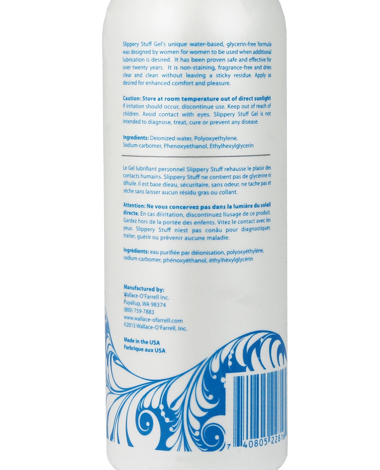 Slippery Stuff Gel Personal Lubricant in a sleek bottle, showcasing its water-based formula for enhanced pleasure.