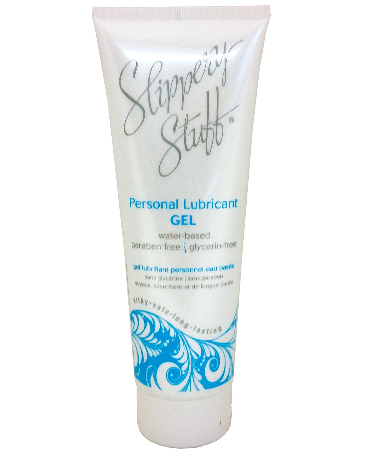 Slippery Stuff Gel Personal Lubricant in a sleek bottle, showcasing its water-based formula for enhanced pleasure.