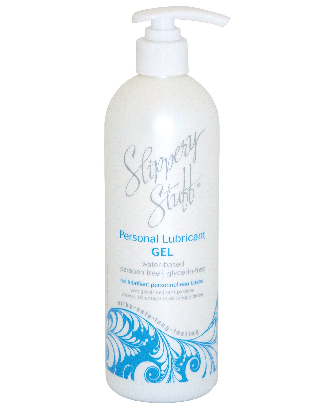 Slippery Stuff Gel Personal Lubricant in a sleek bottle, showcasing its water-based formula for enhanced pleasure.