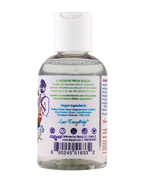 Sliquid Naturals Sparkle Pride lubricant bottle, showcasing its vibrant design and 4.2 fl. oz size, perfect for intimate use.