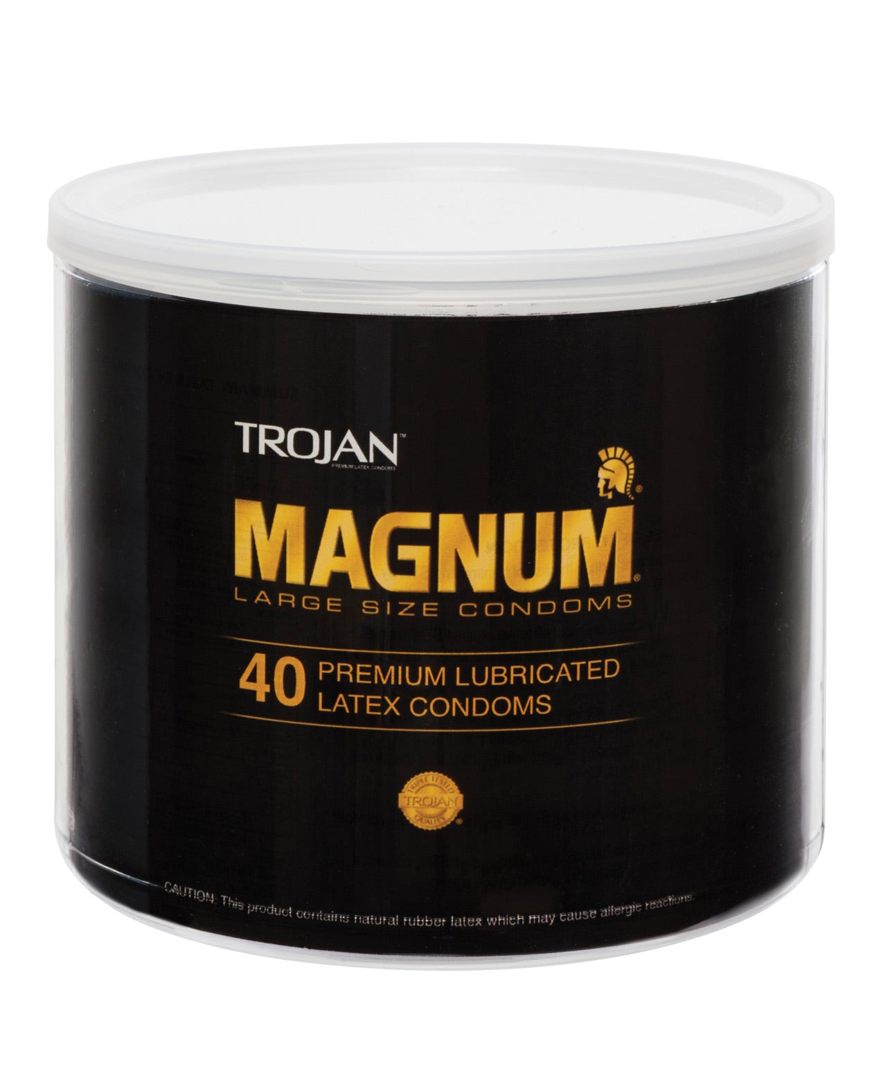 Trojan Magnum Bowl 40 condoms in packaging, showcasing their larger size and smooth texture.