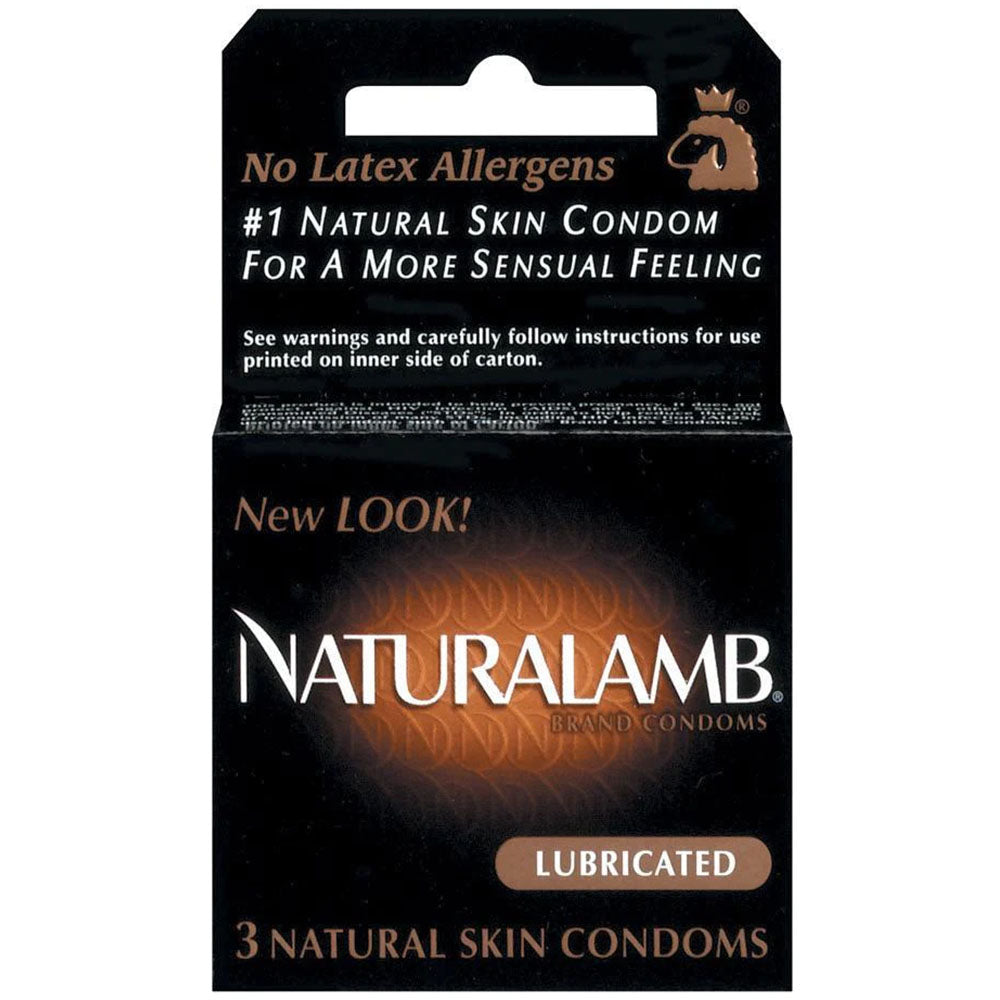 Trojan NaturaLamb Luxury Box 3 featuring natural membrane condoms for enhanced sensitivity and comfort.