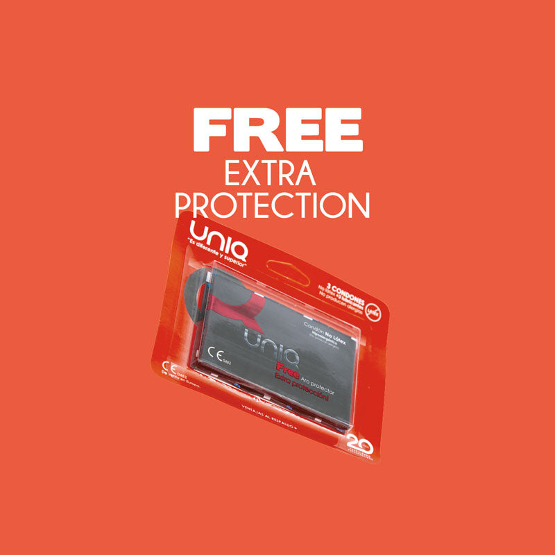 Uniq Free condoms pack of 3, featuring latex-free, hypoallergenic condoms designed for comfort and protection.