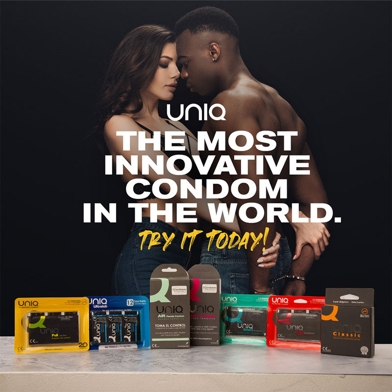 Uniq Free condoms pack of 3, featuring latex-free, hypoallergenic condoms designed for comfort and protection.