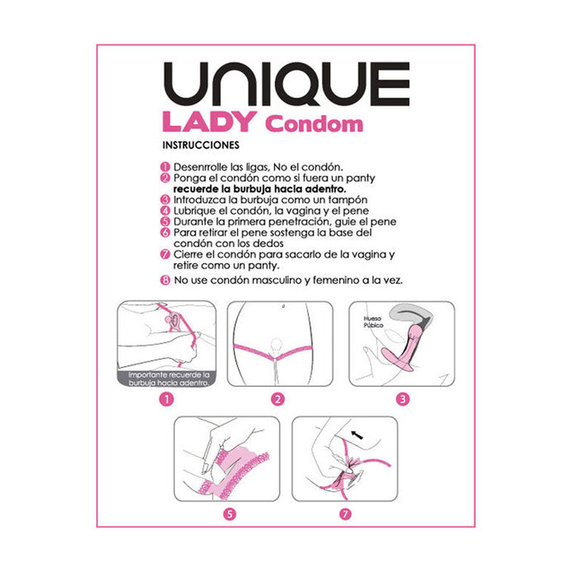 Uniq Lady Female Condoms Box of 3 with lubricants, featuring a sleek design and hypoallergenic material.