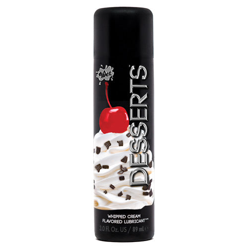 Wet Desserts Whipped Cream 89ml bottle with a whipped cream flavor, showcasing its sleek design and label.