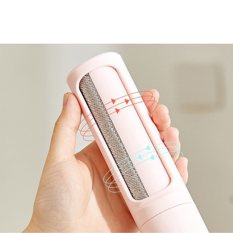 2-1 Reusable Pet Hair Remover Brush in white, green, and pink colors, designed for easy pet hair removal.