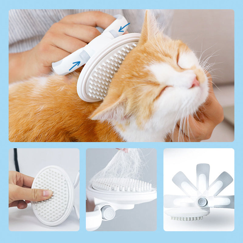 Cats Wool Pet Hair Deshedding Brush Set featuring a de-shedding brush, de-matting tool, and regular comb for effective grooming.