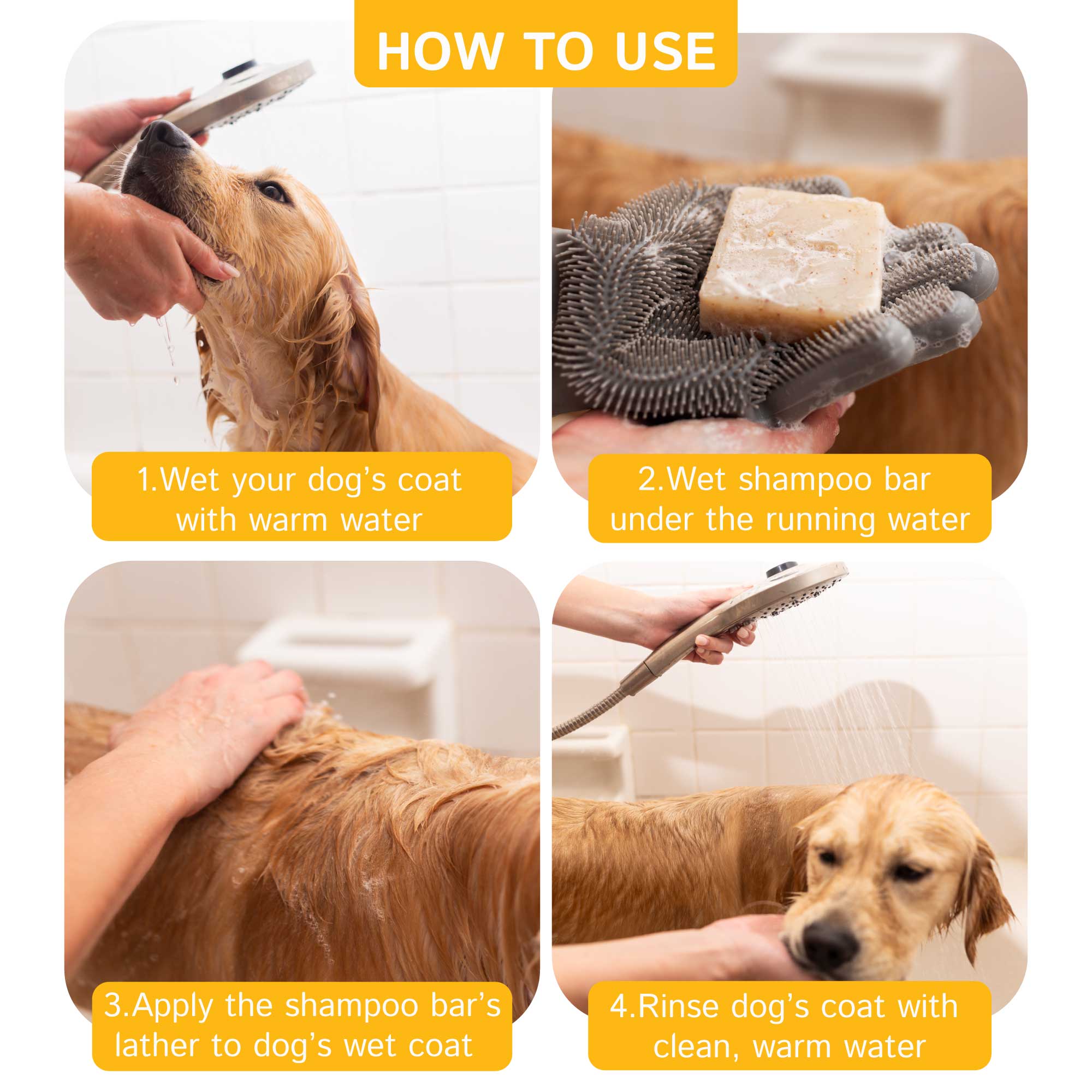 Dog Bar Shampoo with Buckwheat, a natural and organic shampoo bar for dogs, featuring a refreshing aroma and a light massaging effect.