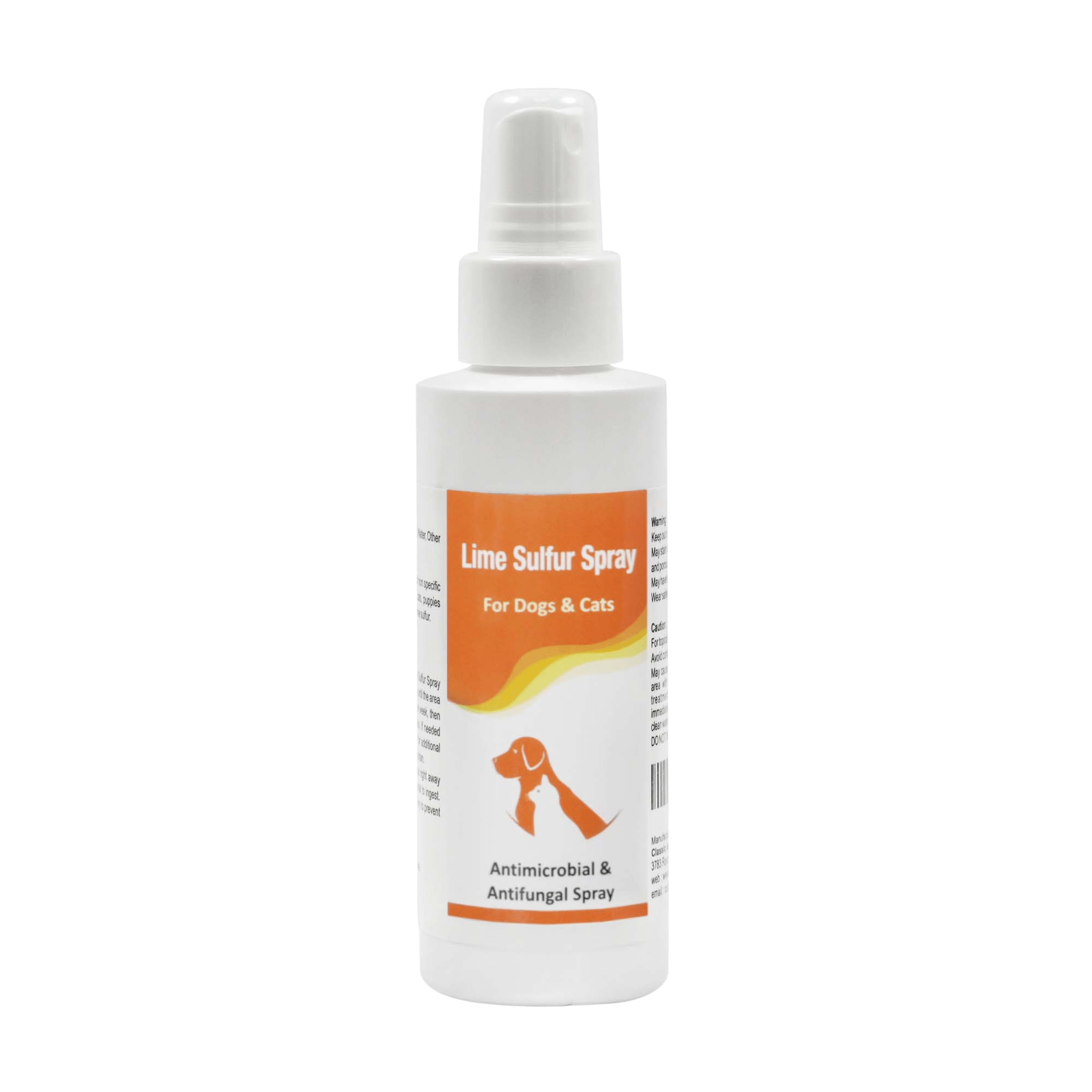 Lime Sulfur Pet Skin Cream and Spray for treating skin issues in pets, featuring a soothing formula for effective relief.