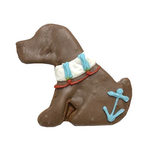 Nautical Dog treat featuring a life preserver design, made with peanut butter and natural ingredients, perfect for dogs.