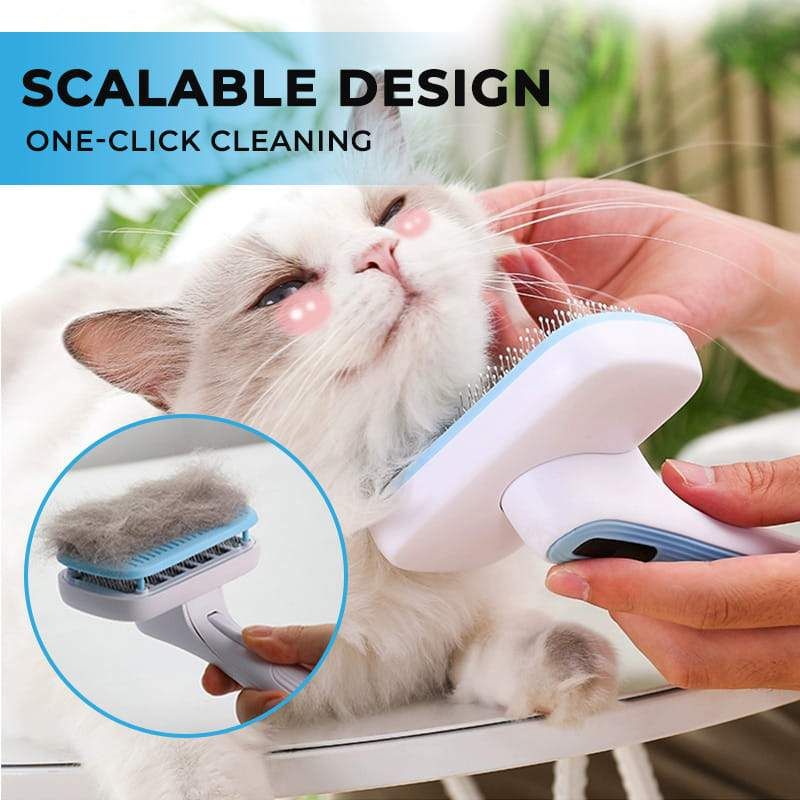 SPA Pet Hair Removing Comb with sticky roller mechanism for automatic hair removal while grooming dogs.