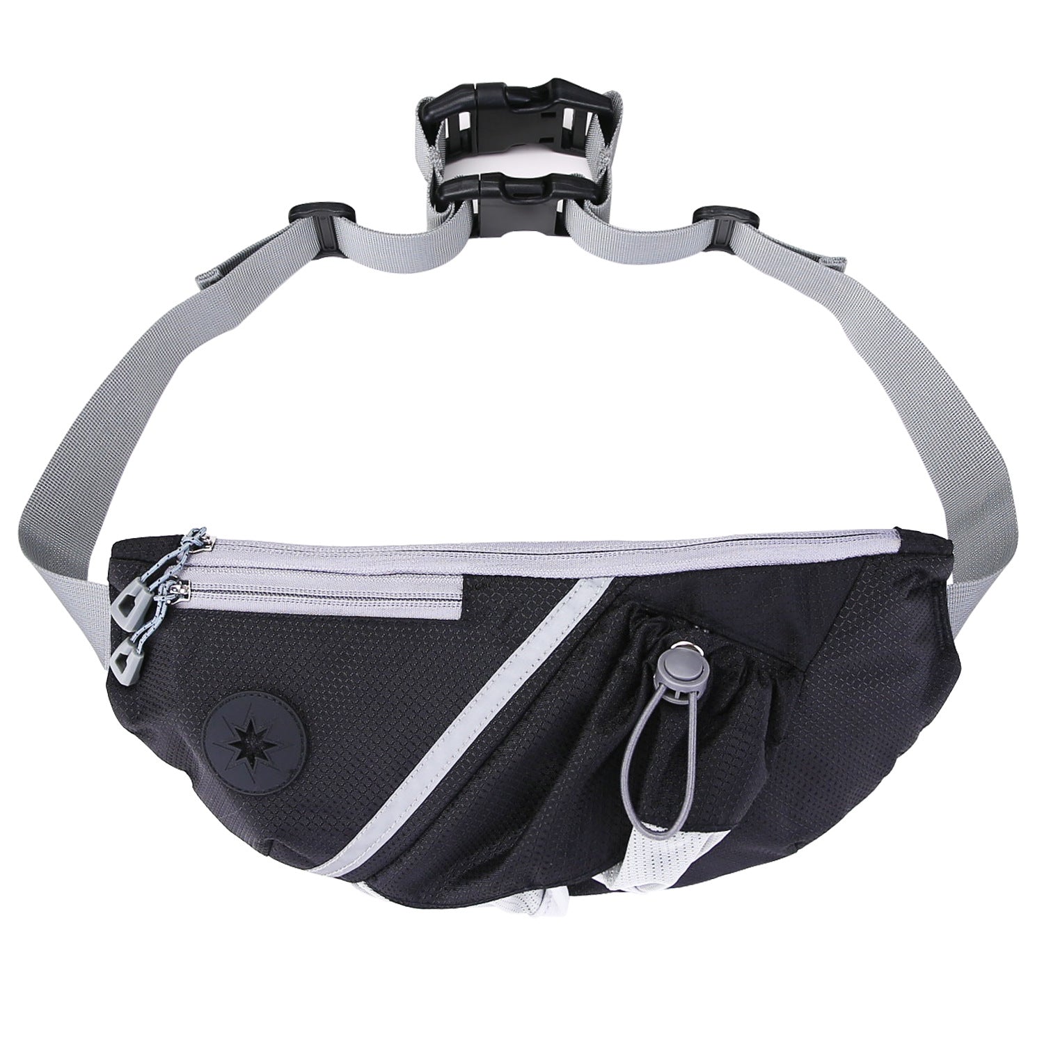 Portable Pet Dog Training Bag in various colors, featuring a double buckle design for hands-free convenience.