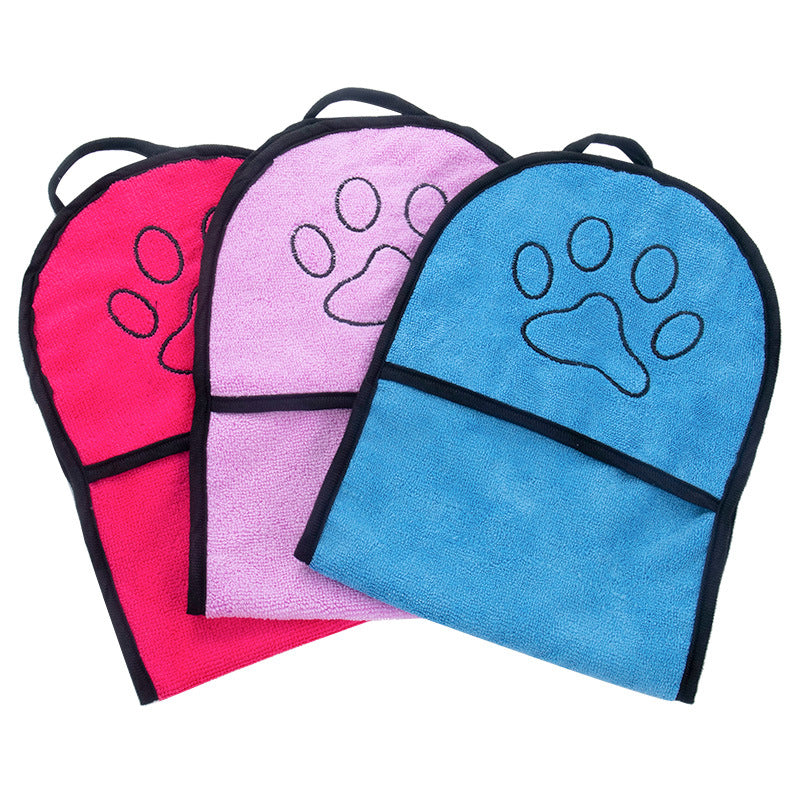 Quick-drying cat bath towel in various colors, designed for efficient pet drying after baths.