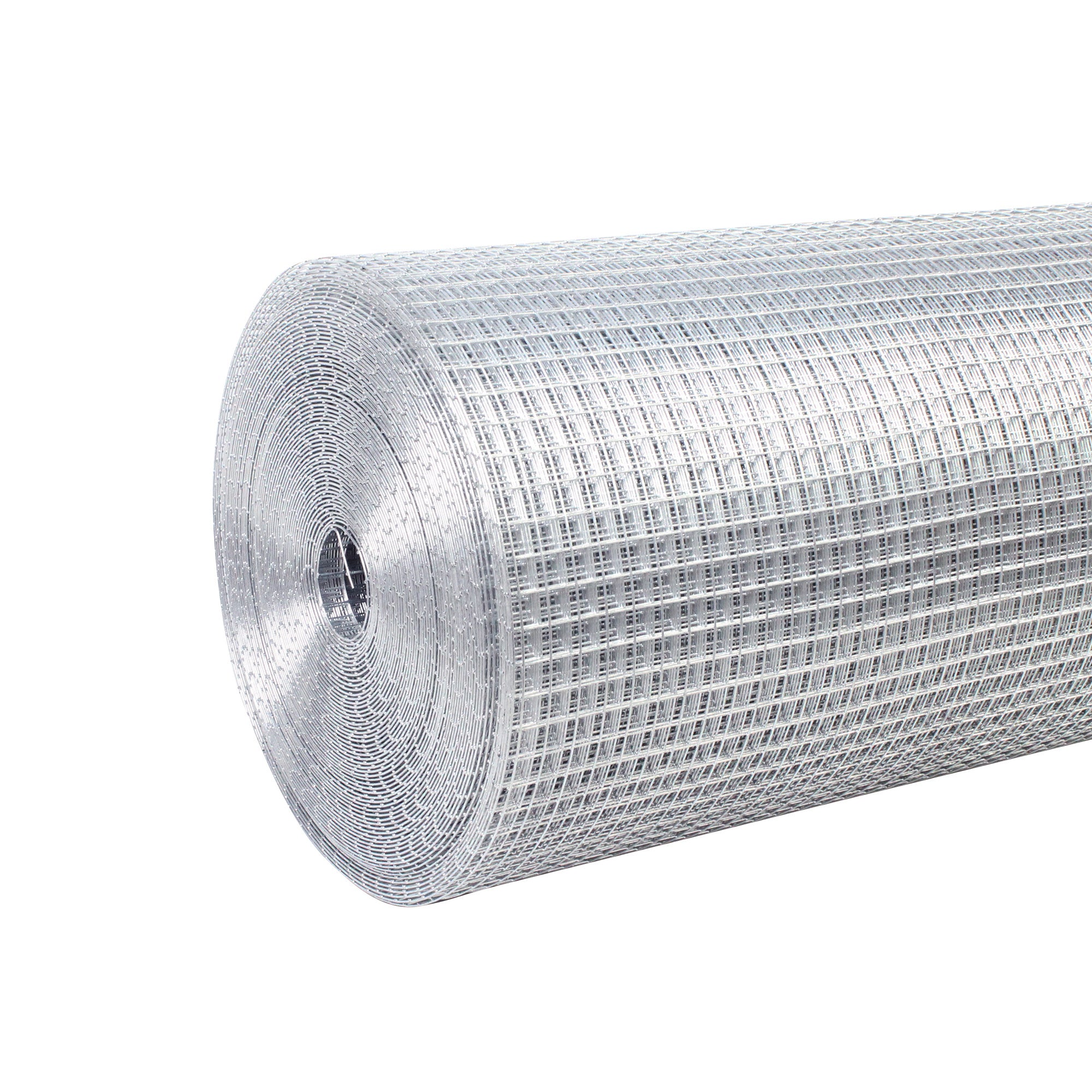 36inx100ft 1/4 in 23 Gauge hardware cloth roll, showcasing its galvanized steel mesh design for fencing and gardening applications.