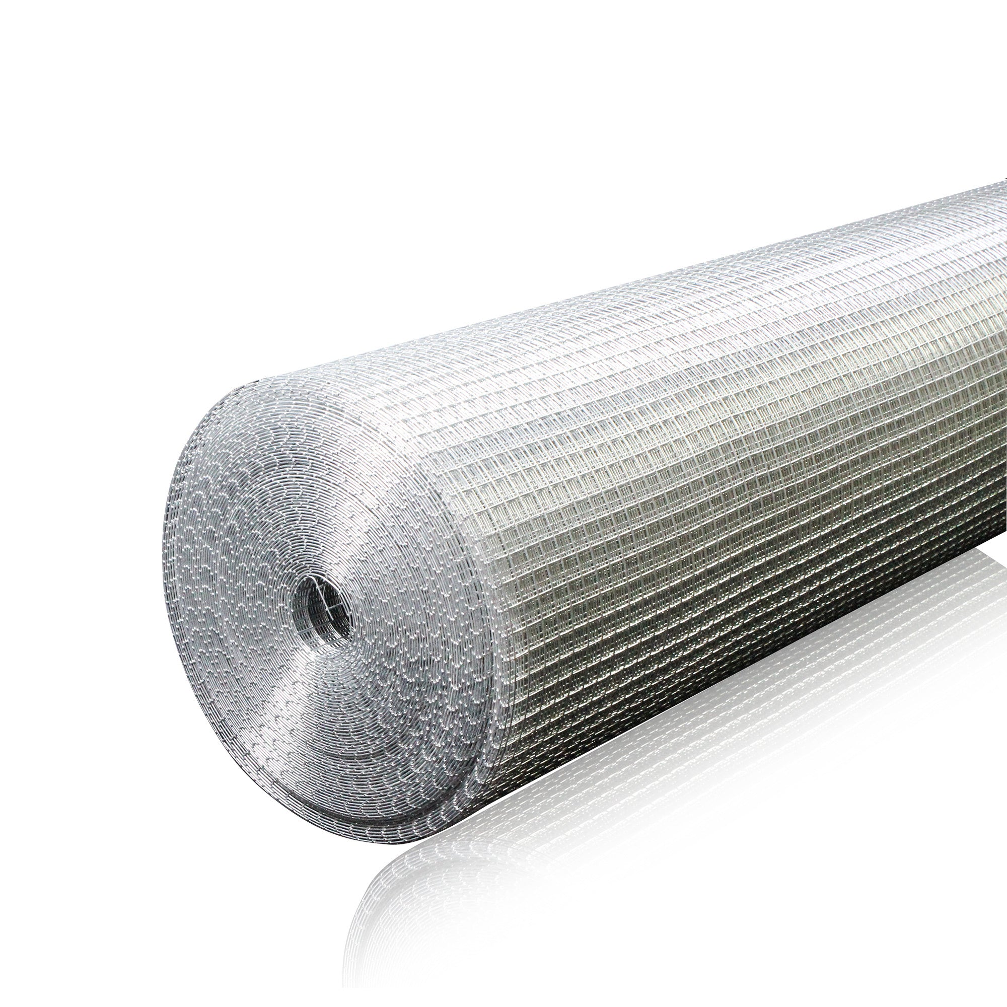 36inx100ft 1/4 in 23 Gauge hardware cloth roll, showcasing its galvanized steel mesh design for fencing and gardening applications.