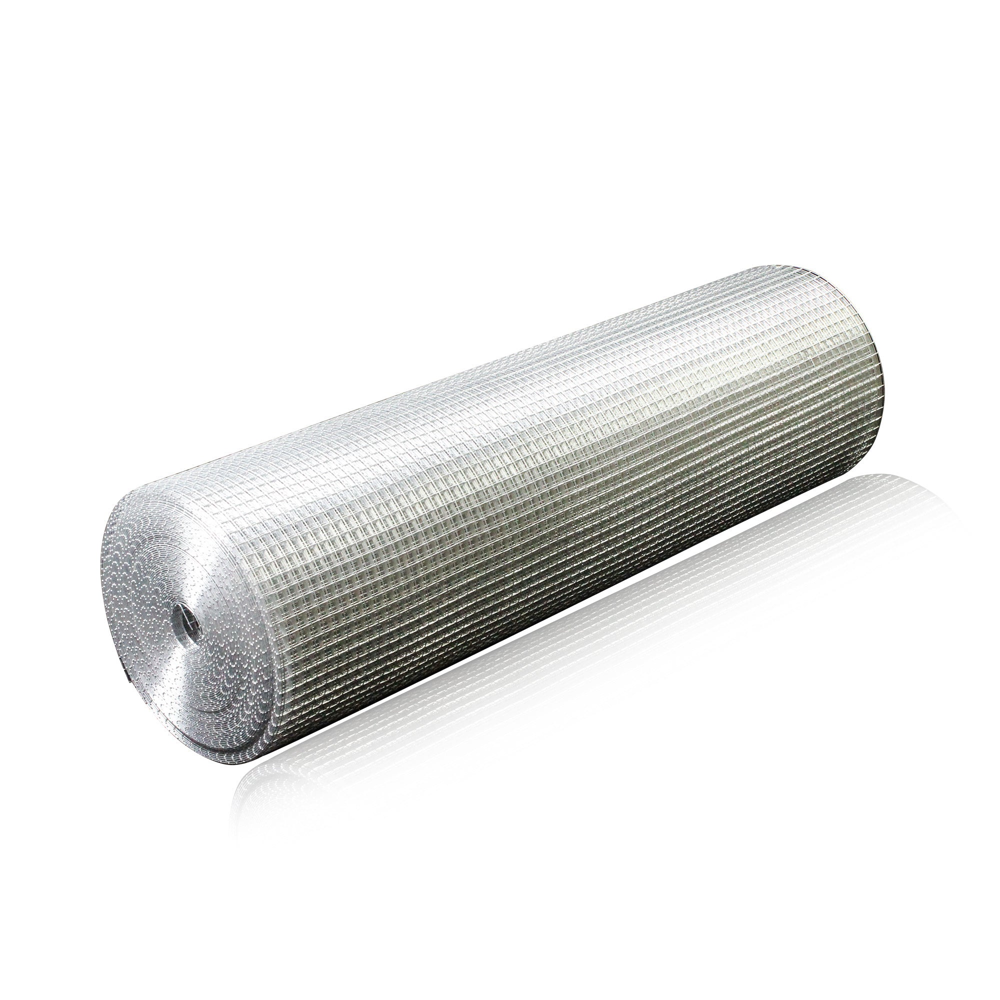 36inx100ft 1/4 in 23 Gauge hardware cloth roll, showcasing its galvanized steel mesh design for fencing and gardening applications.