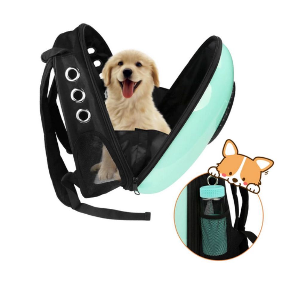 A stylish Pet Breathable Traveling Backpack featuring breathable panels, designed for comfortable pet travel with ample storage space.