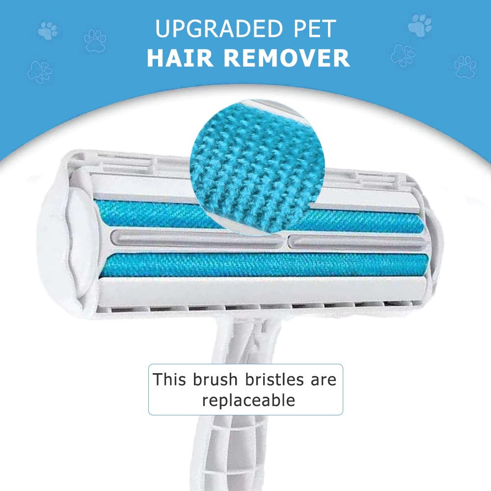 Pet Hair Roller Remover Lint Brush designed for easy hair removal from pets, featuring a reusable design and durable materials.