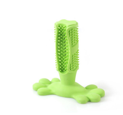 Silicone Pet Toothbrush Dog Tooth Stick Brush made of natural rubber, designed for effective dental care and gum protection.