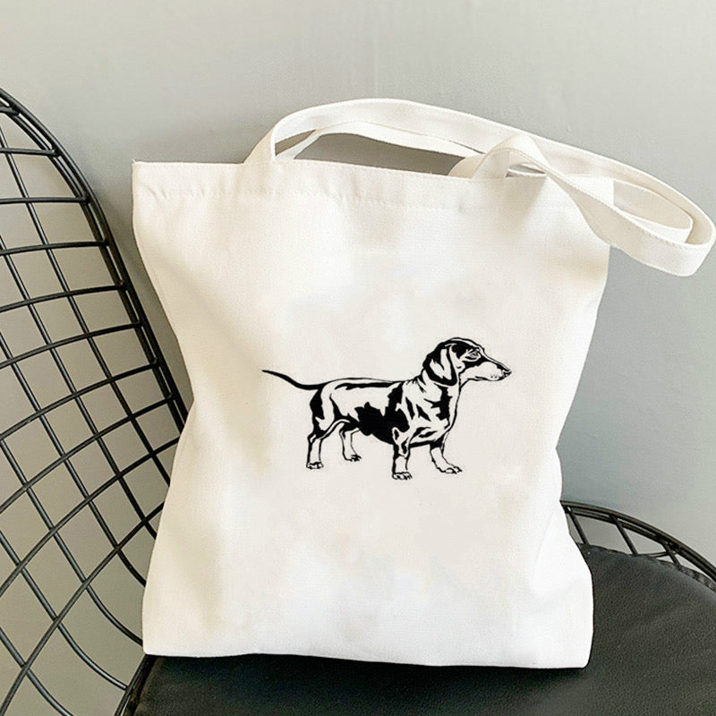 A stylish Polyester Canvas Tote Bag - #13 featuring vibrant artwork by PAWSOME PETS NEW YORK, measuring 38*35 cm.