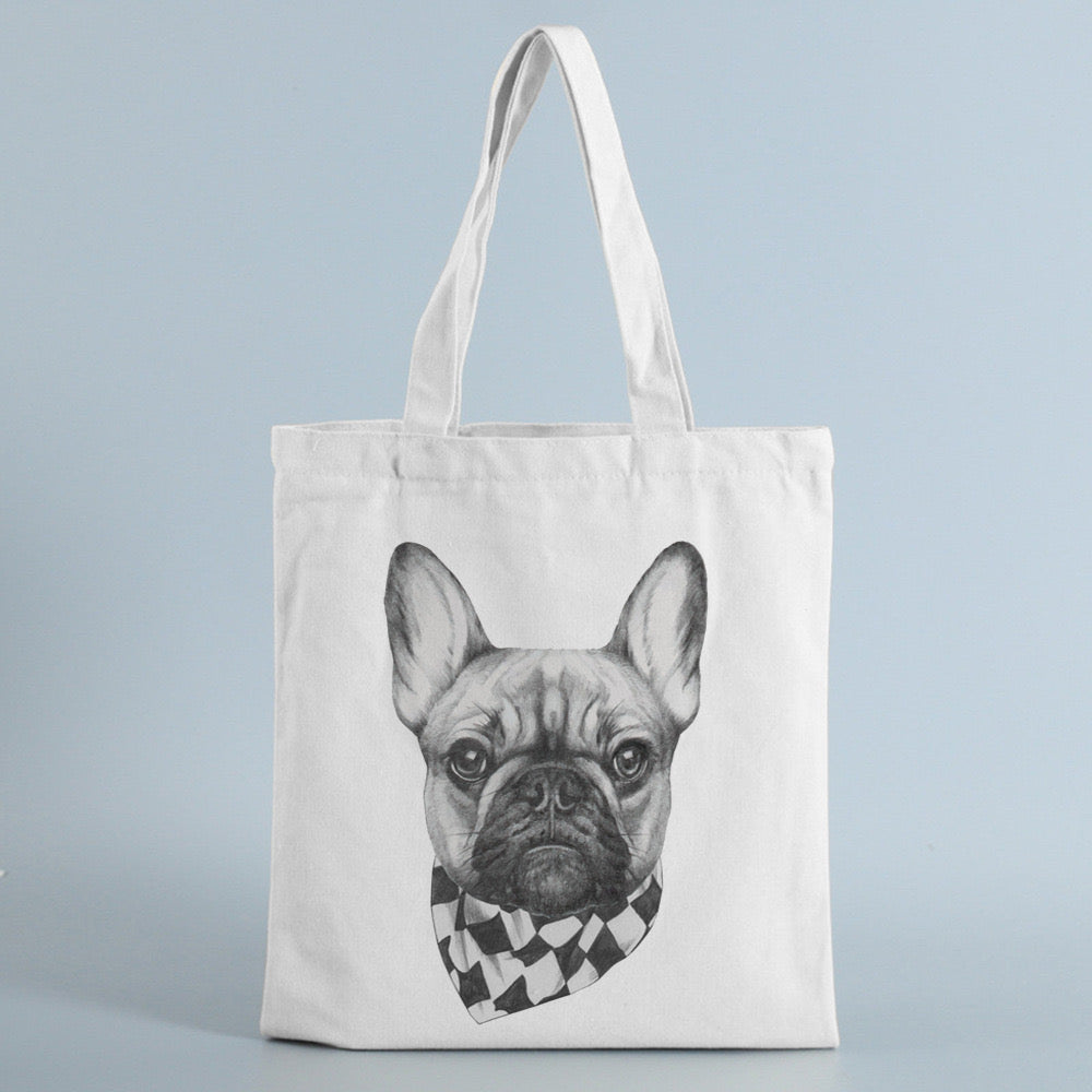 Stylish Tote Bag - #3 made from durable polyester canvas featuring vibrant artwork by PAWSOME PETS NEW YORK.