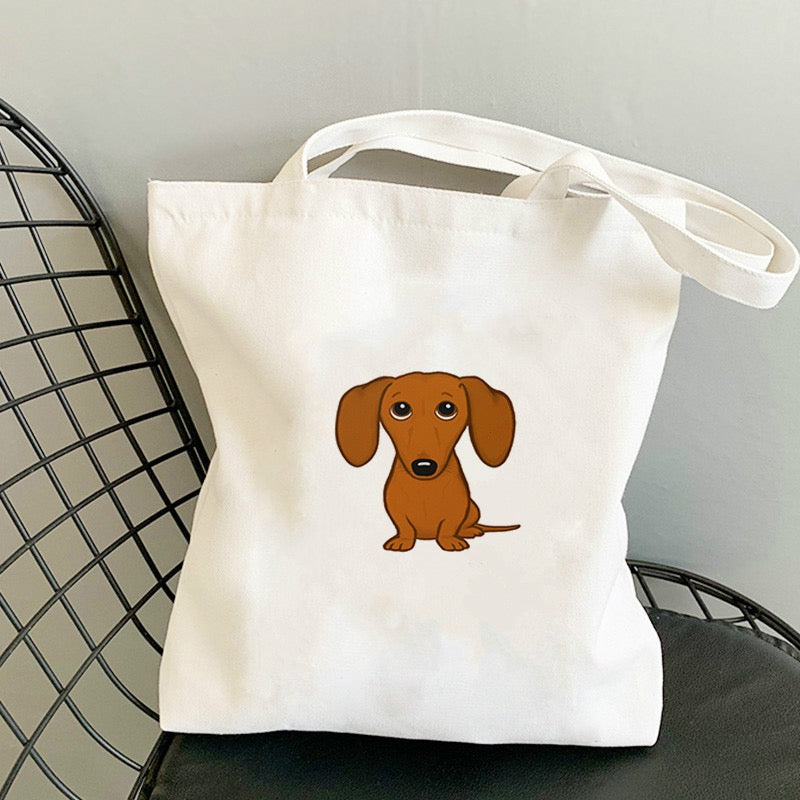 Stylish Tote Bag - #7 made from durable polyester canvas featuring unique artwork by PAWSOME PETS NEW YORK.