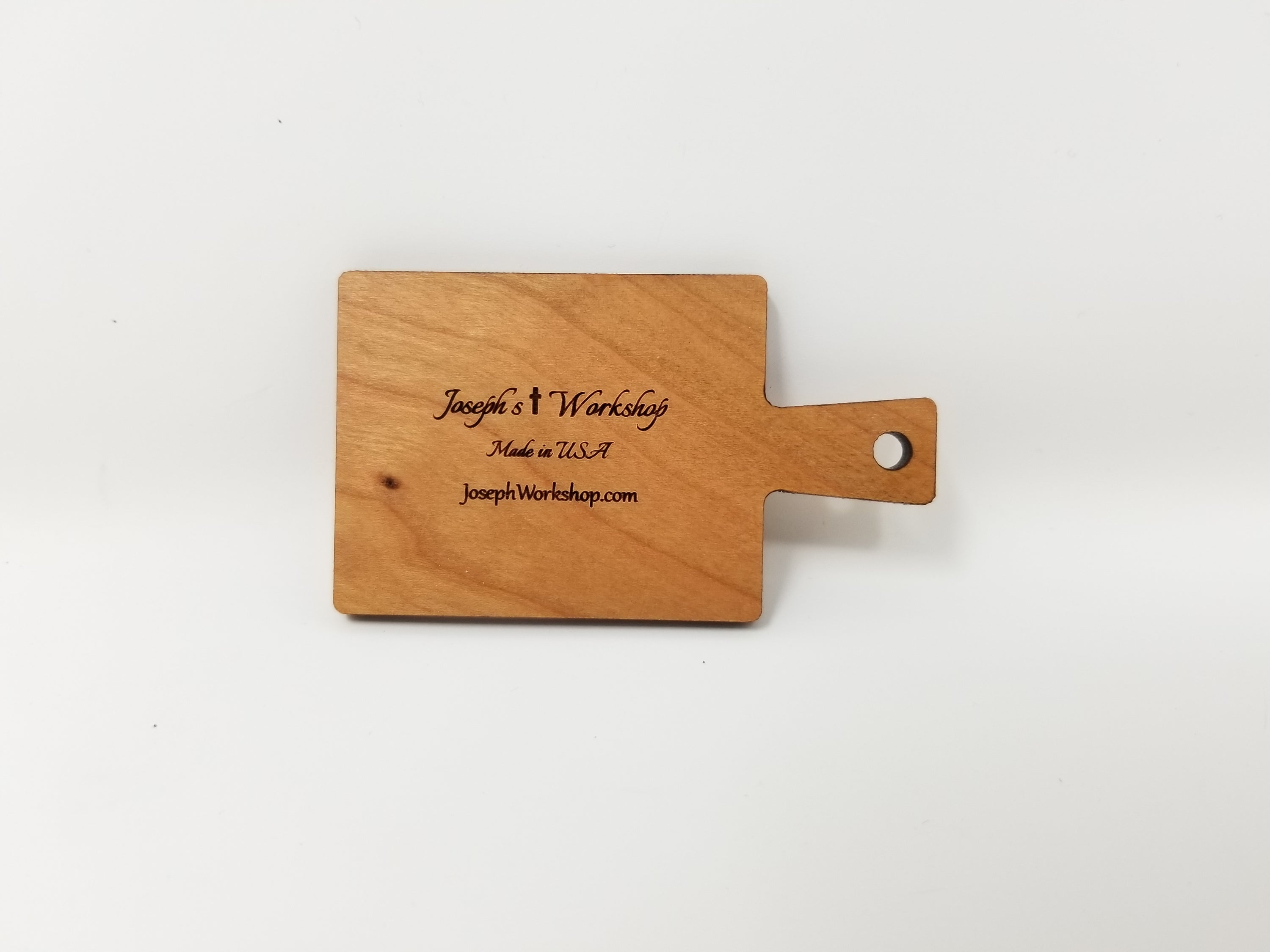 Mini Horn Book made from Alder hardwood, measuring 2 3/4" x 1 1/2", showcasing its educational design.