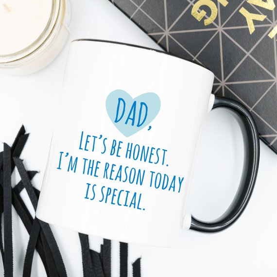 Funny Father's Day mug featuring humorous design, crafted from high-grade ceramic, perfect for coffee or tea.