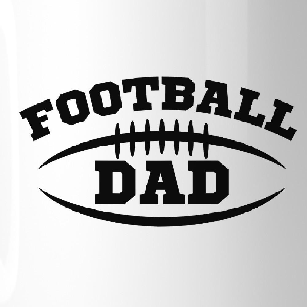 Football Dad 11oz funny mug with humorous design, perfect for Father's Day gifts.