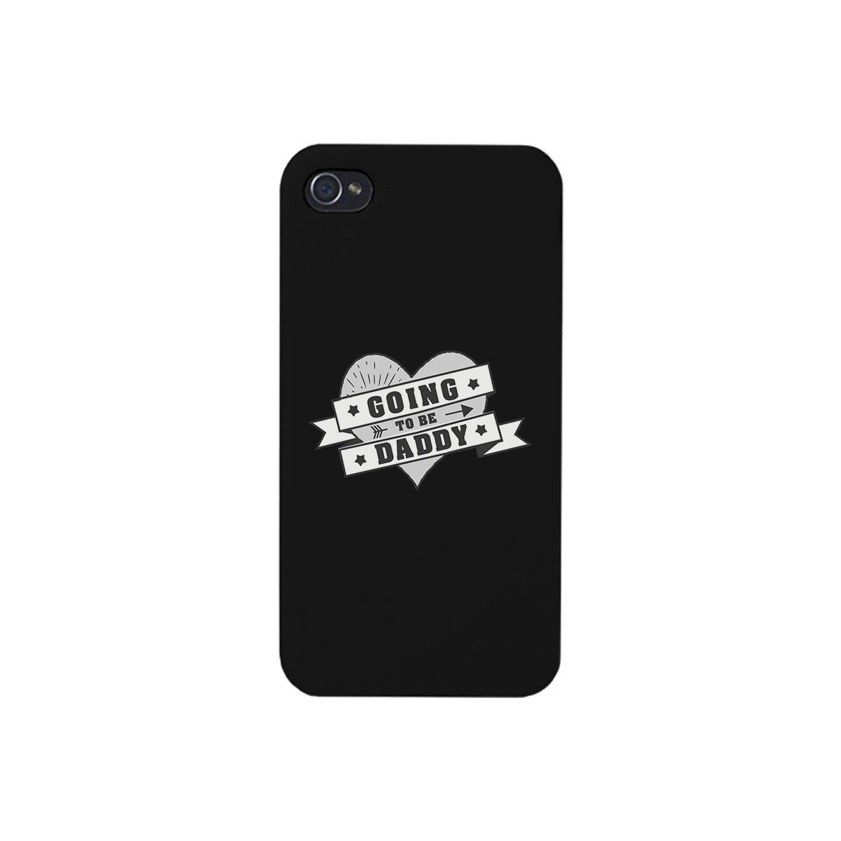 Going To Be Daddy Black Phone Case featuring a humorous design, made from durable hard plastic with a rubberized grip for added protection.