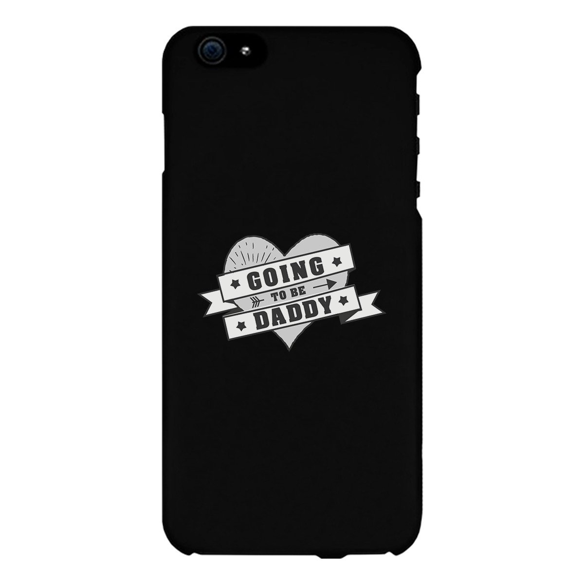 Going To Be Daddy Black Phone Case featuring a humorous design, made from durable hard plastic with a rubberized grip for added protection.