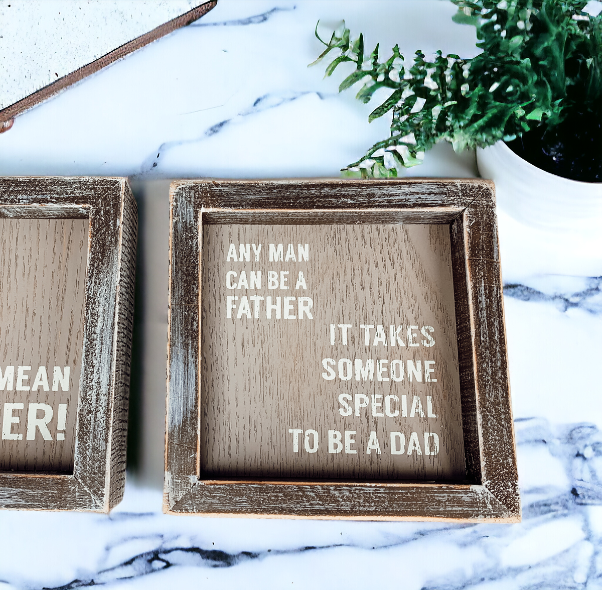 Someone Special 5" wooden framed sign celebrating fatherhood, featuring a heartfelt message.