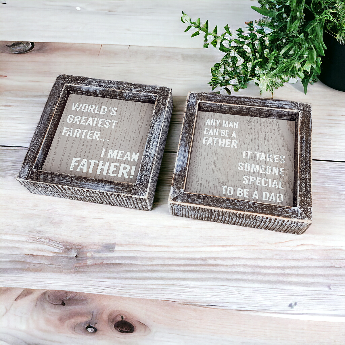 Someone Special 5" wooden framed sign celebrating fatherhood, featuring a heartfelt message.