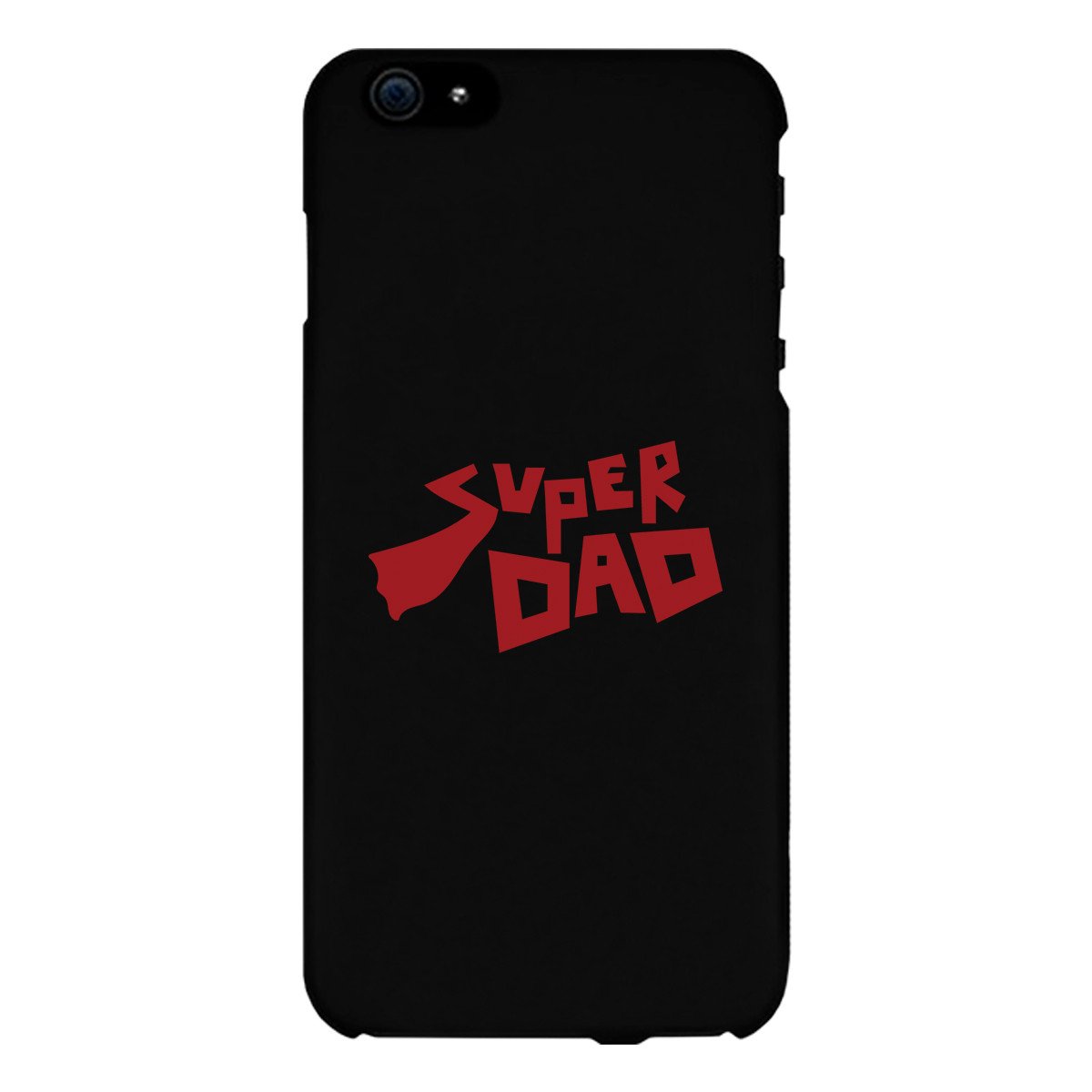 Super Dad Black Phone Case featuring a unique design, durable hard plastic, and rubberized grip for enhanced protection and style.