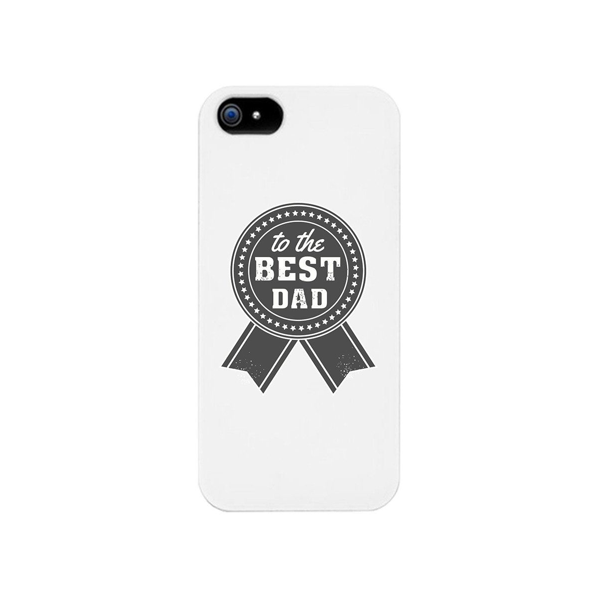 To The Best Dad White Phone Case featuring a heartfelt design, made from durable hard plastic with a rubberized grip for added comfort.