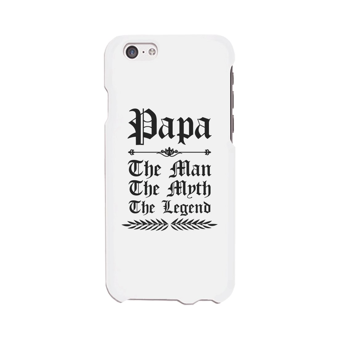 White phone case with "Papa" text.