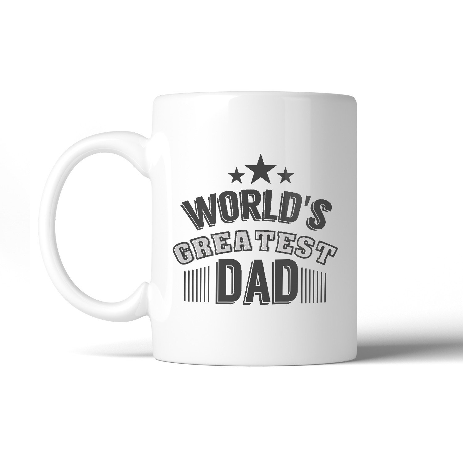 Ceramic mug with 'World's Greatest Dad' design, perfect for Father's Day gifts.