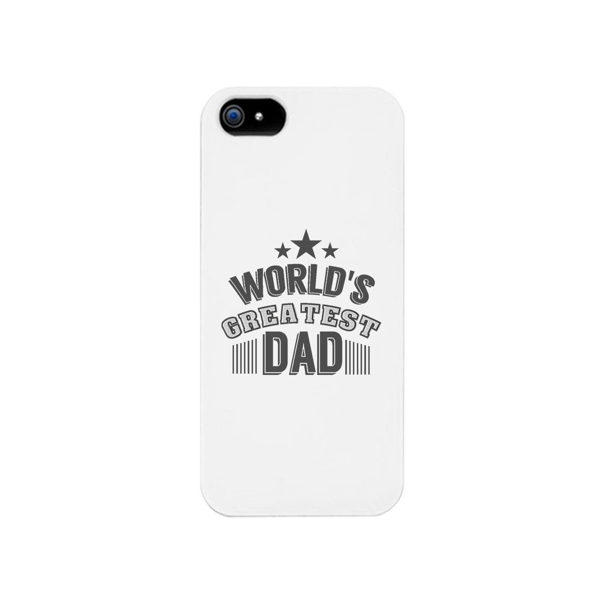 World's Greatest Dad White Phone Case featuring bold lettering on a clean white background, designed for protection and style.