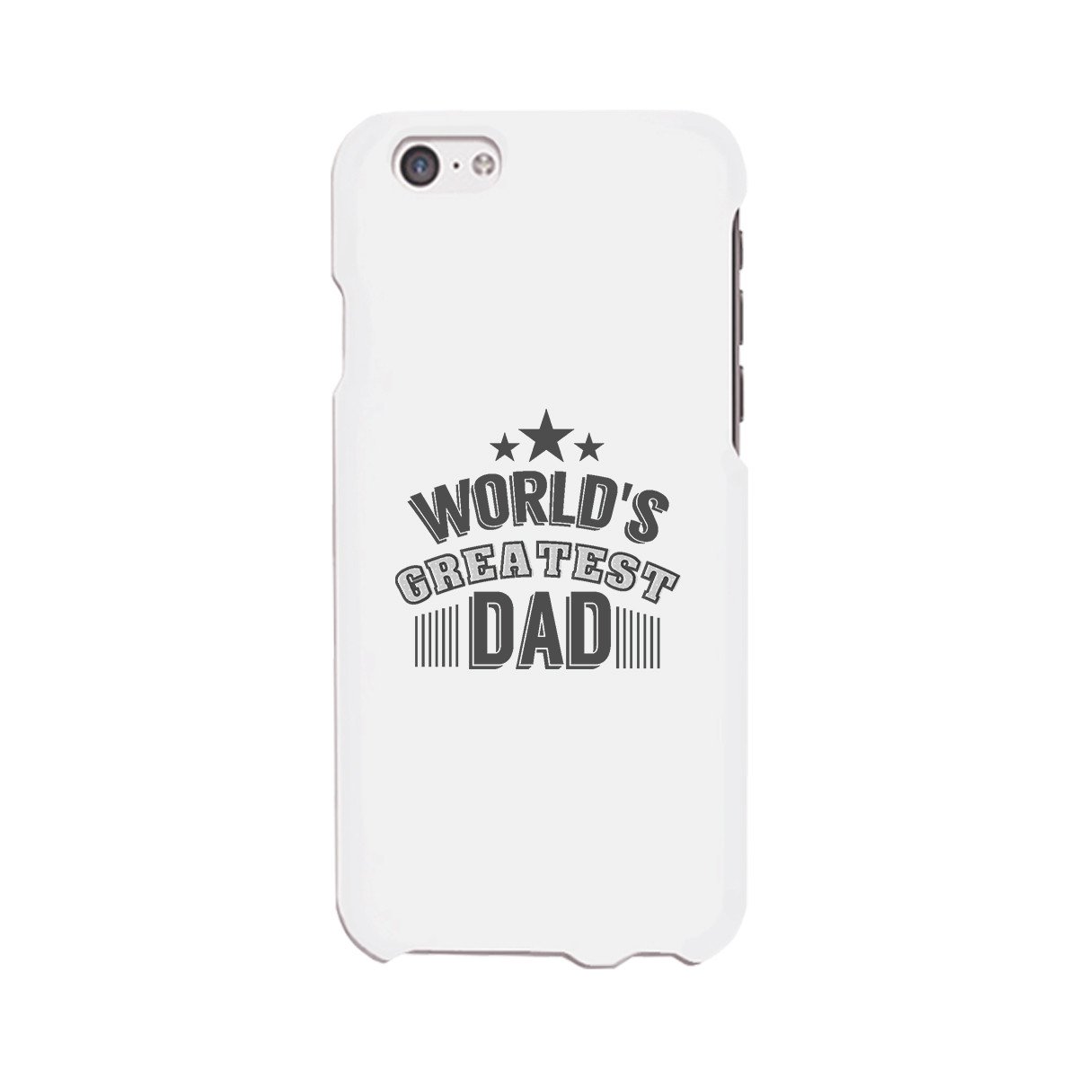 World's Greatest Dad White Phone Case featuring bold lettering on a clean white background, designed for protection and style.